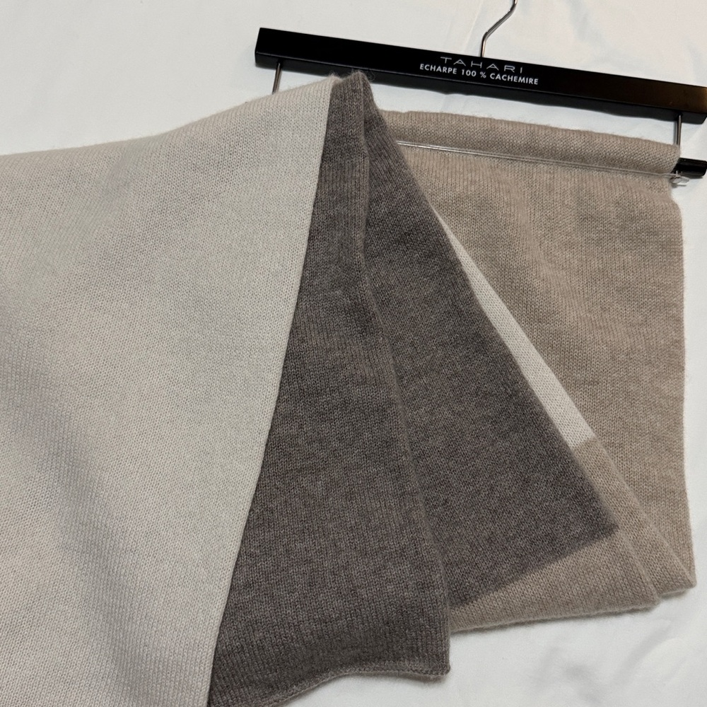 Tahari 2-ply 100% Cashmere Scarf 80”x22” NWT